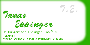 tamas eppinger business card